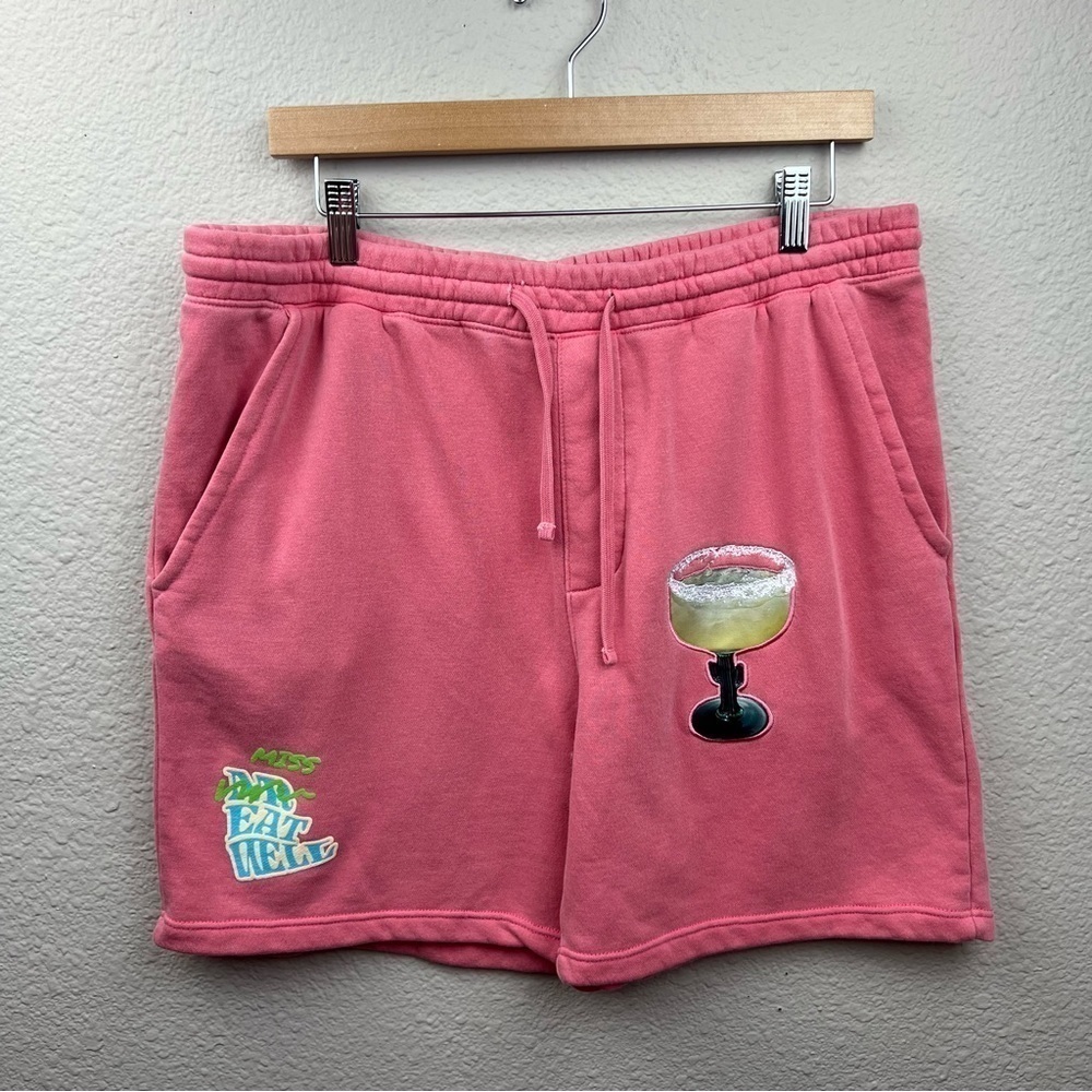 Mr. Miss Eat Well Appreciate You Margaritasuit Shorts in Pink Sz XL